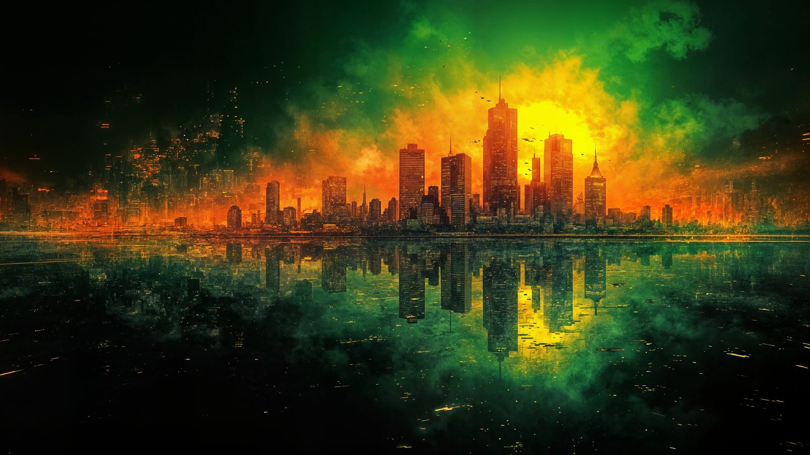 Glitched Cityscape II  by @Talon