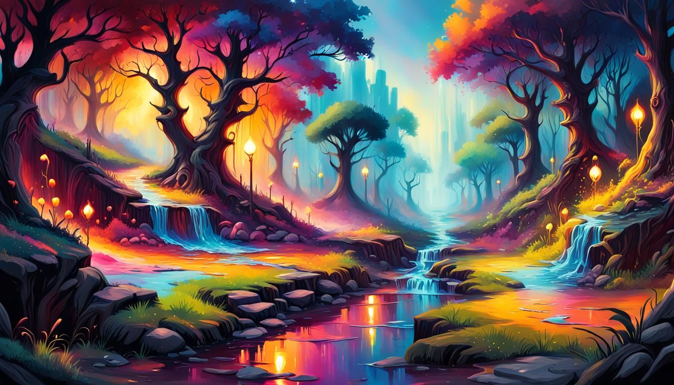 Faerie Landscape - AI Generated Artwork - NightCafe Creator