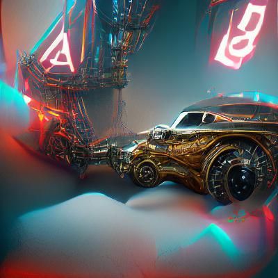 Cars trending on Artstation Unreal Engine 3D shading shadow depth steampunk engine cyberpunk 2099 blade runner 2049 neon