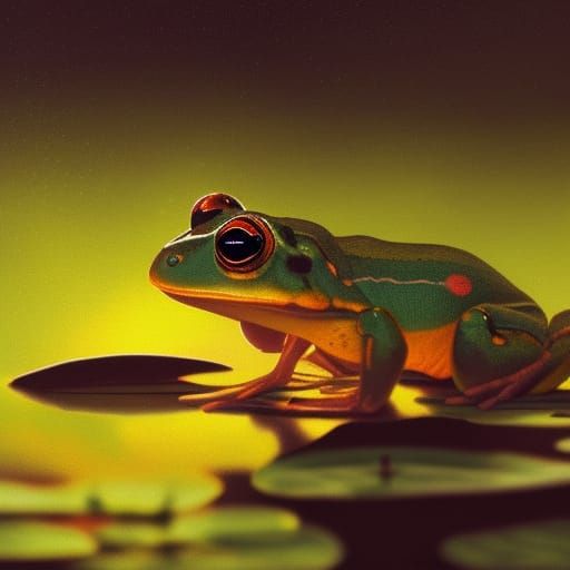 Sad frog  by @Amandemma