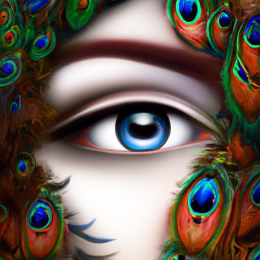 Beautiful woman with peacock feathers, Naoto Hattori, extreme high ...