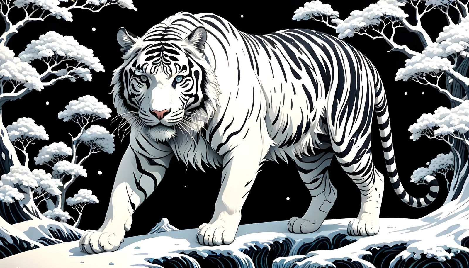 Where the snow falls and shadows play, a whisper of legend stalks this way  by @Gary Murakami