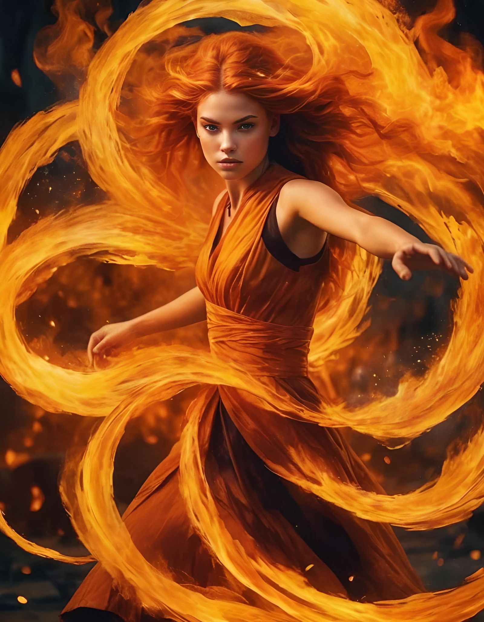 Firebender - AI Generated Artwork - NightCafe Creator