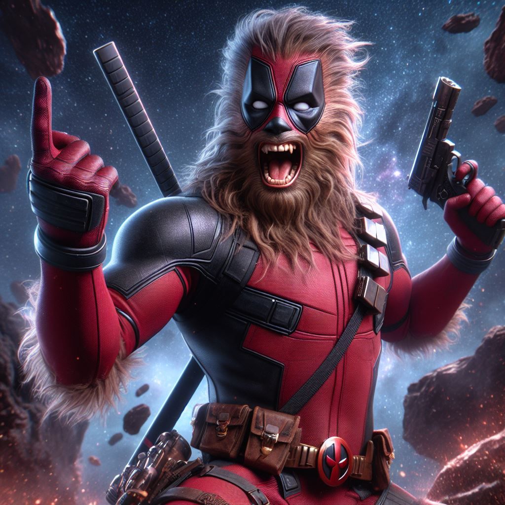Chewbacca as Deadpool? Or Deadpool as Chewbacca???