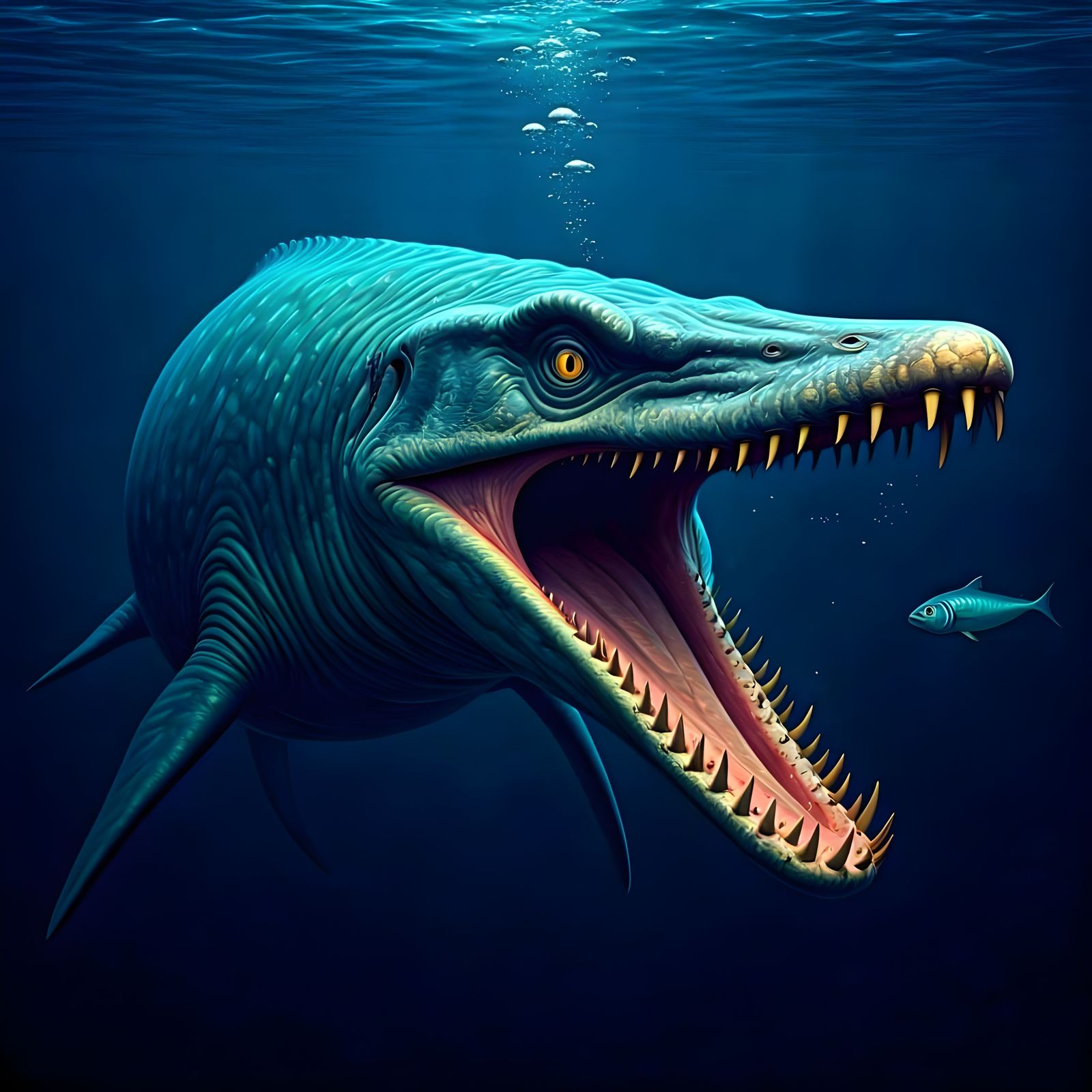 Kronosaurus  by @Tiny Pearl Cat