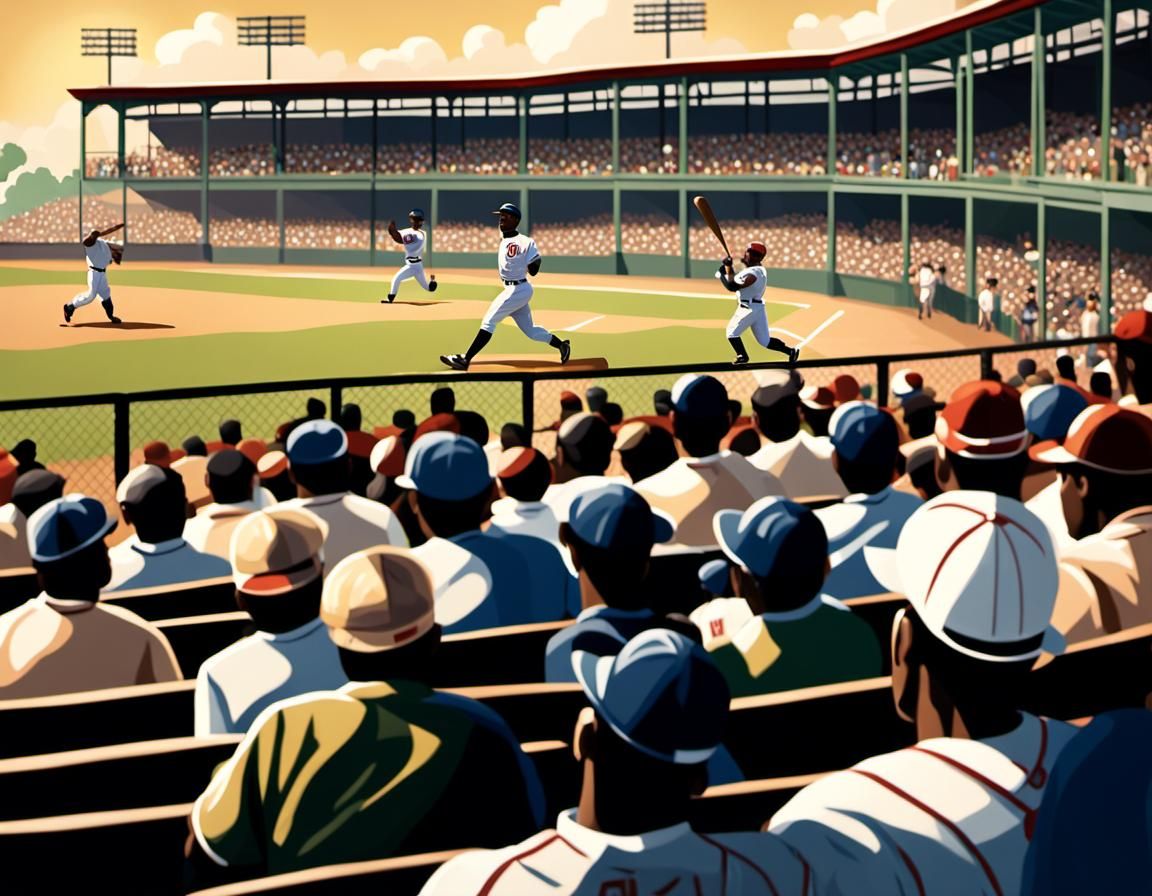 Negro league baseball game , take place in 1927 , an all black people ...