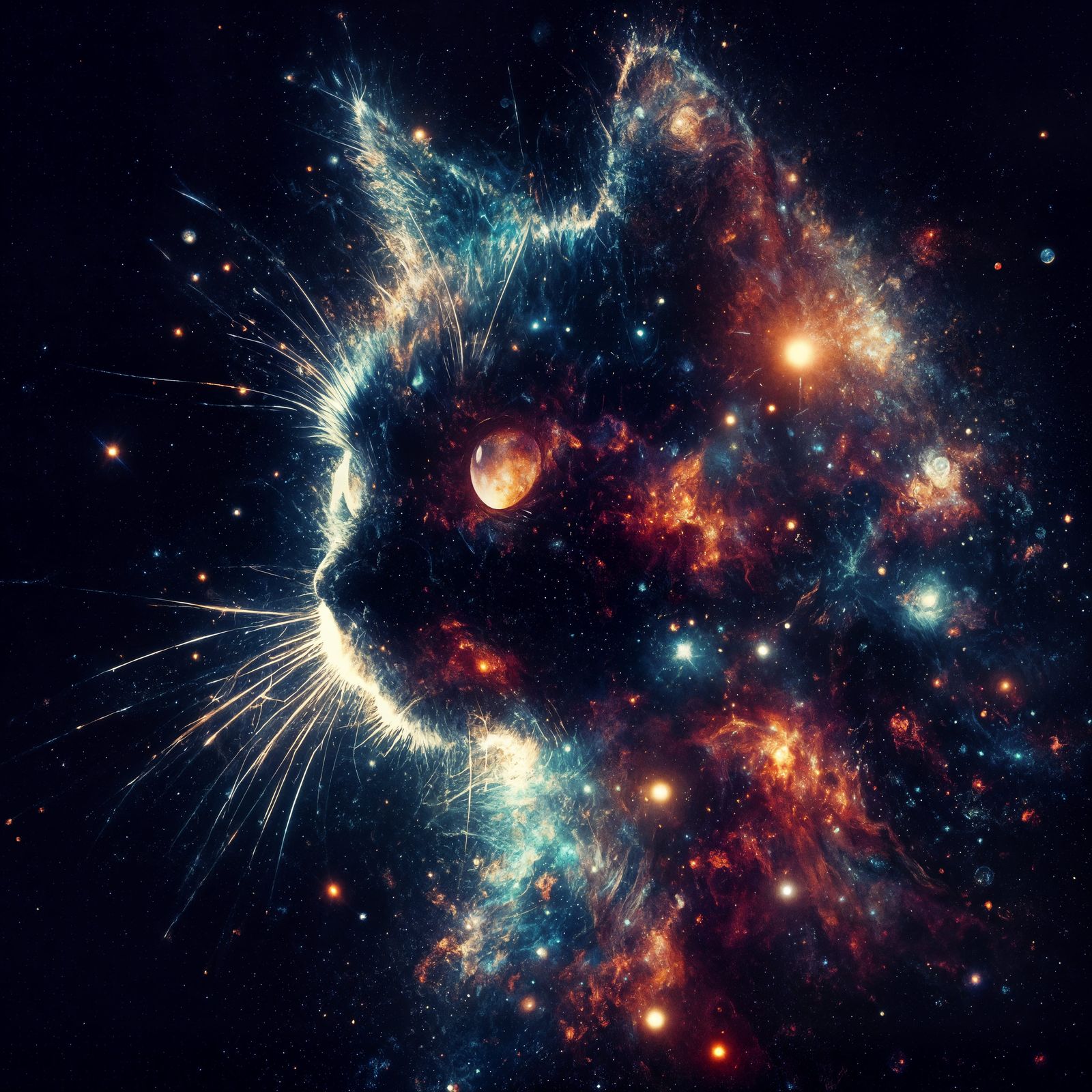Galaxy cat  by @Mini the chicken