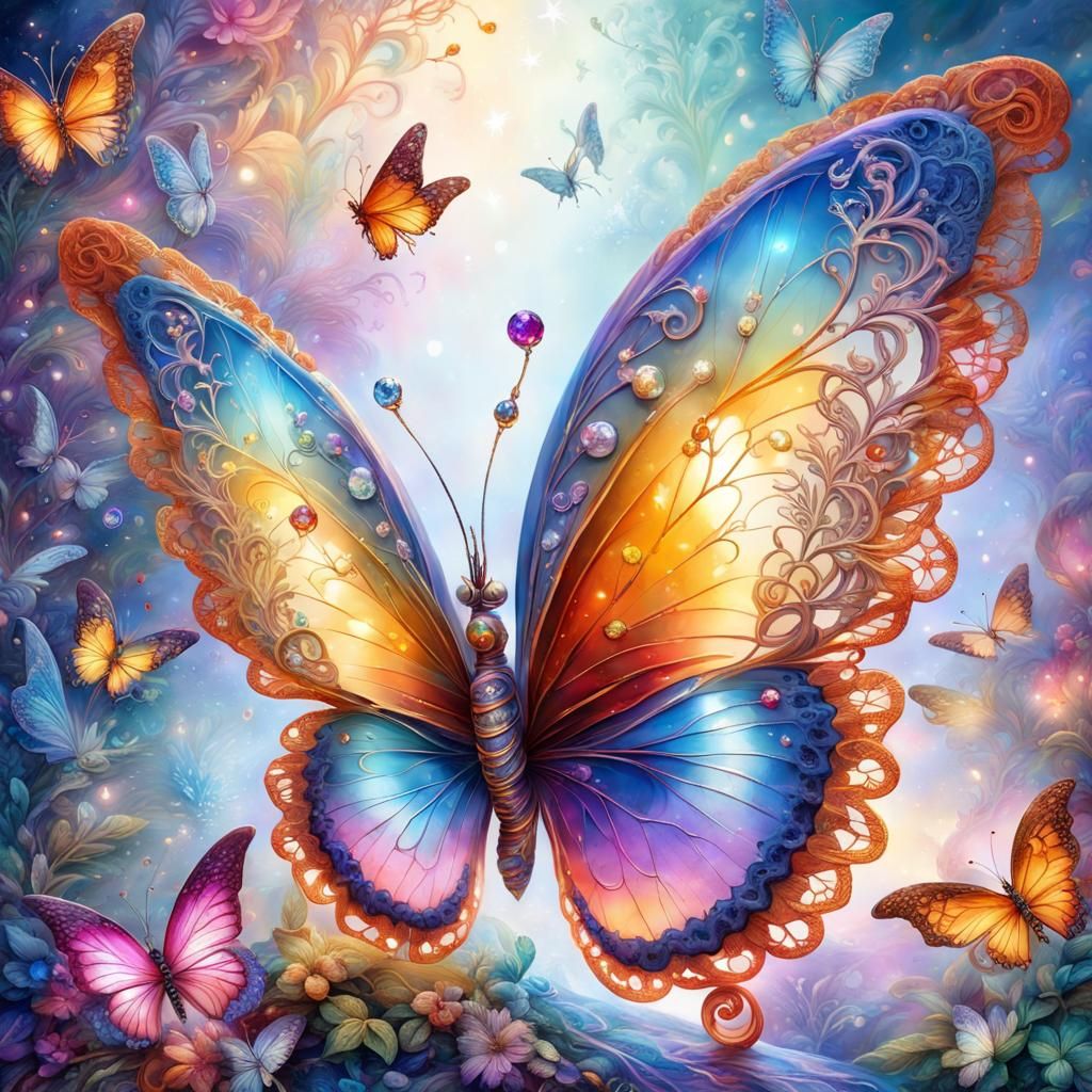 Butterfly and lace