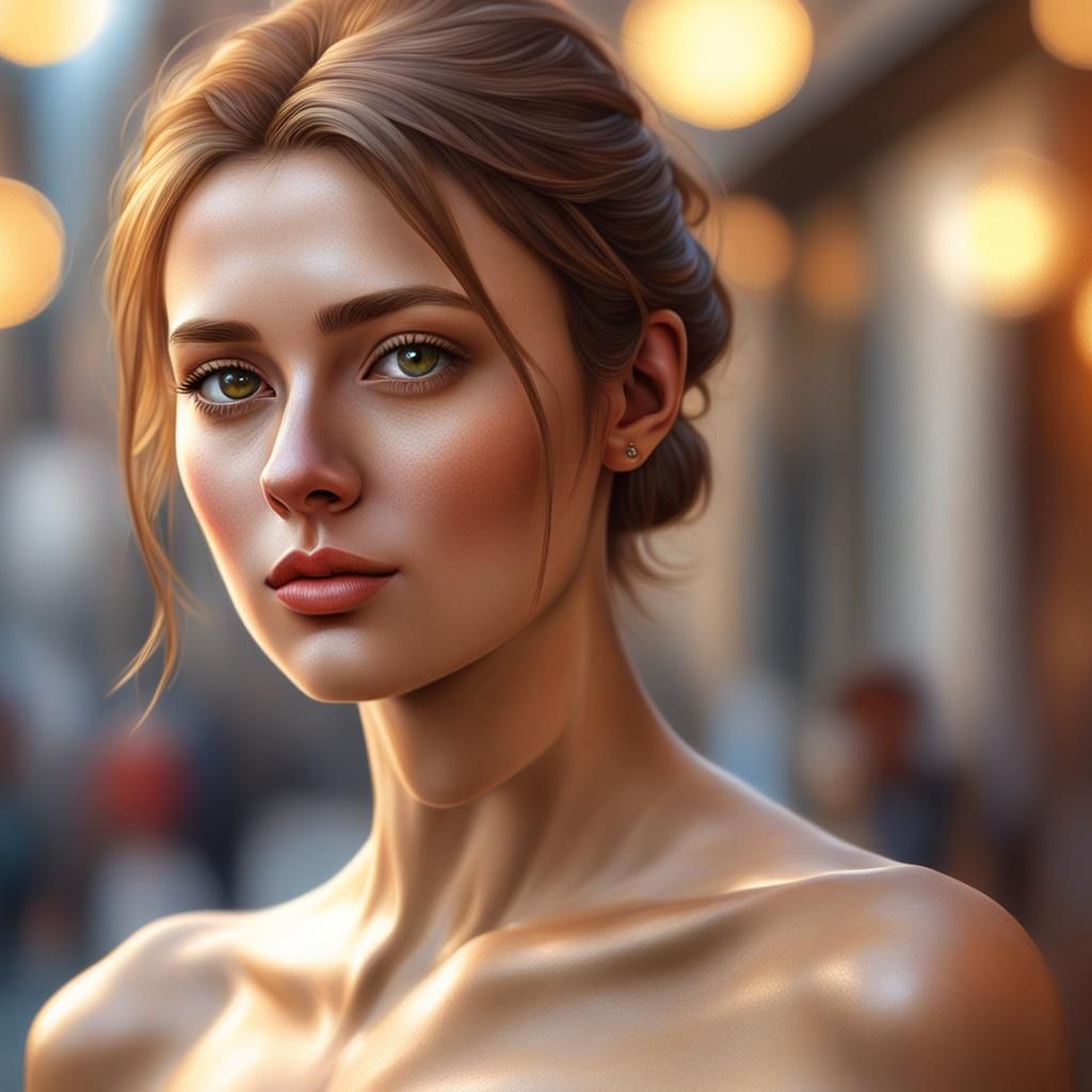 A realistic and intriguing young woman