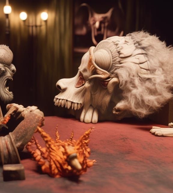 Demonic Banana Gunfight: Surreal Dreamscape