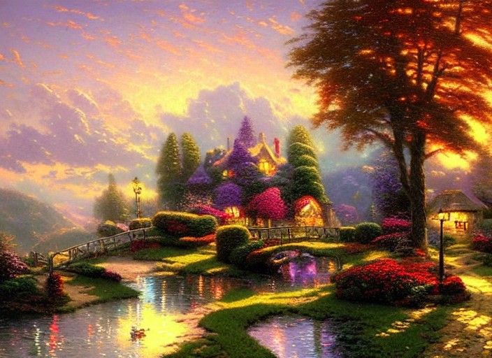 What a wonderful world Thomas Kinkade