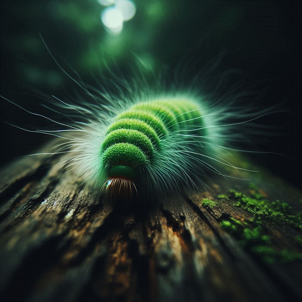 Green Hairy Worm