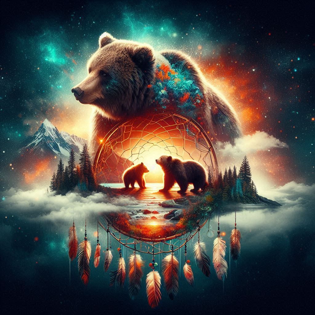 Double exposure bear