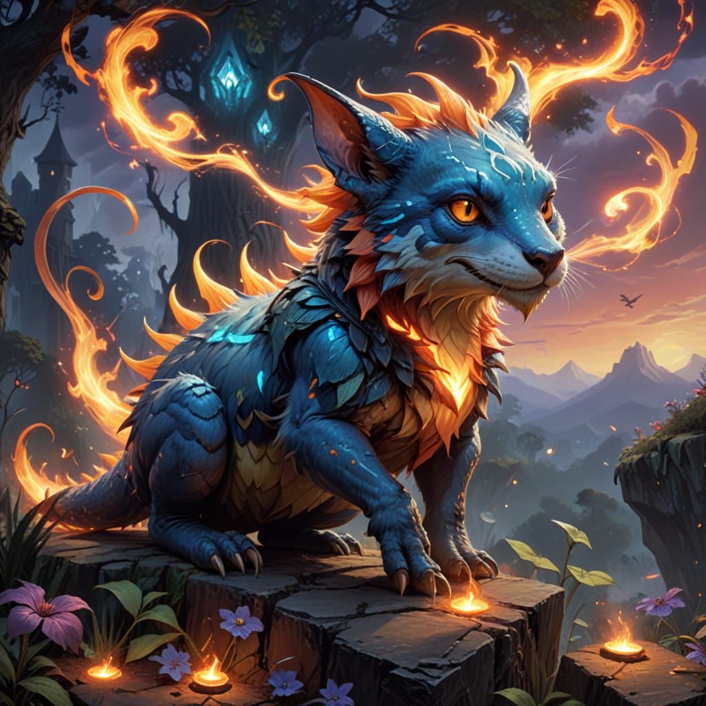 Doggo Dragon (6 likes)  by @Kazzok