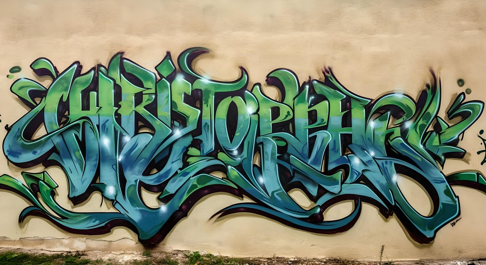 Wildstyle interwoven graffiti lettering