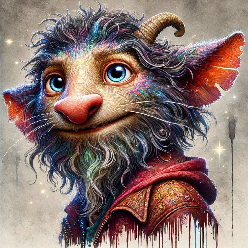 adorable fairy-tale fantasy creature portrait..