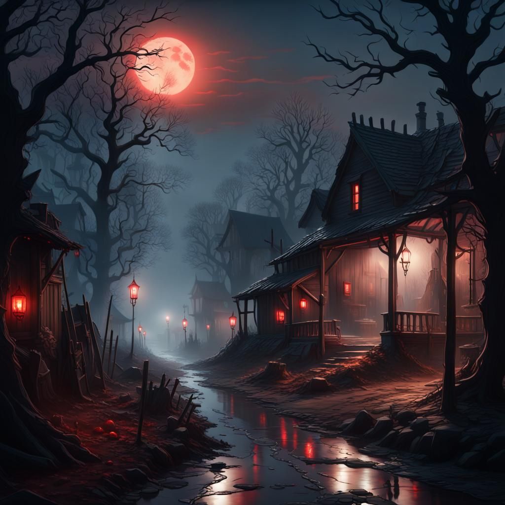 Haunted Country Side Village  by @Amorpheus