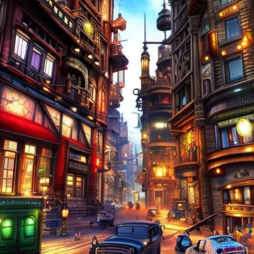Steampunk city 5