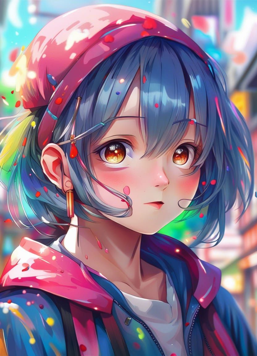 Paint Splash Girl  by @Silver