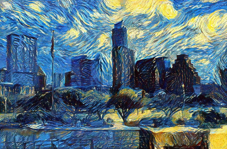 Austin, Tx Skyline Van Gogh
