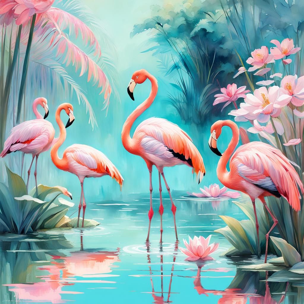 flamingo - AI Generated Artwork - NightCafe Creator