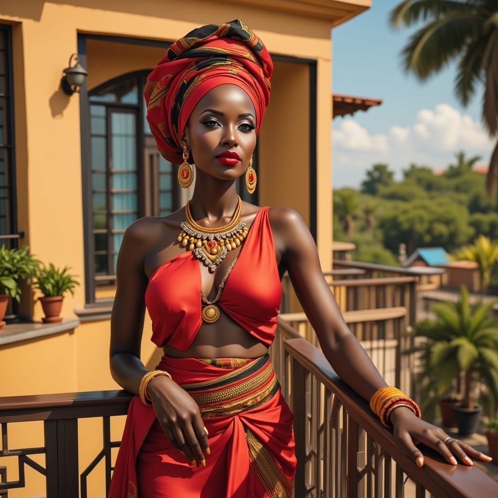 <lora:AfricanWomanFx:1.0> 