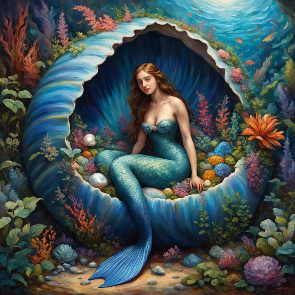 mermaid in a shell