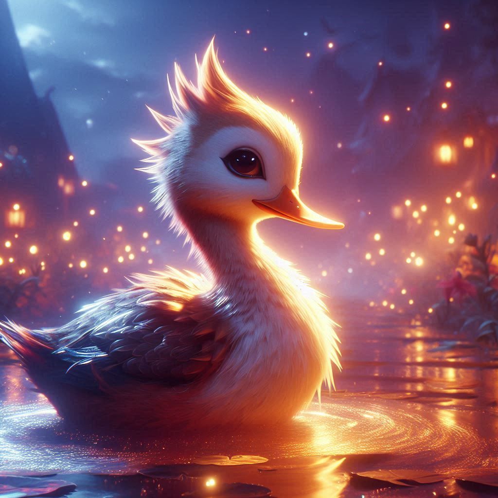 Duck at nightfall