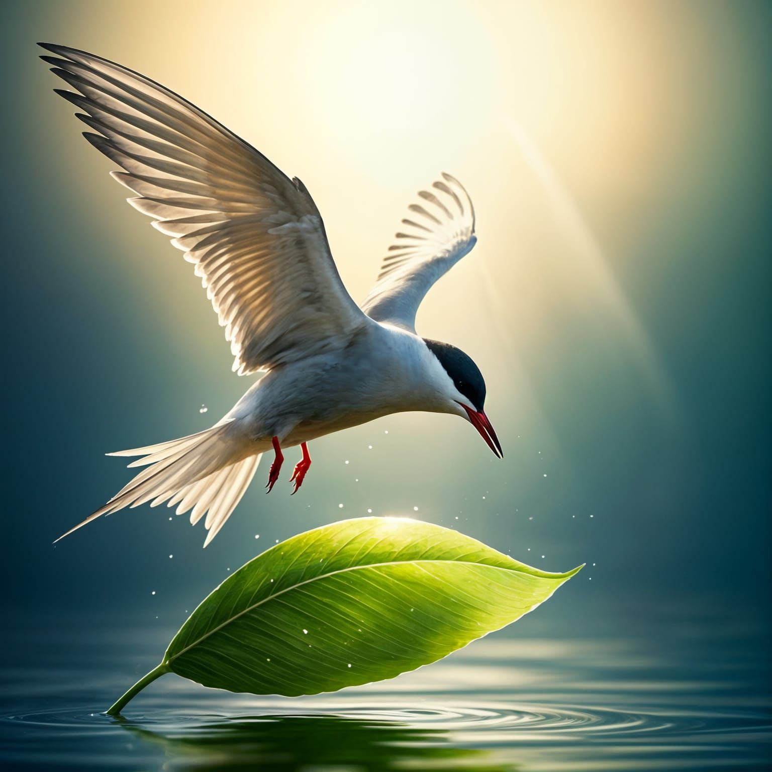 Tern Over a New Leaf