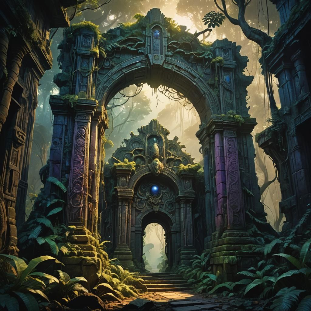 Mystical Jungle Portal Concept Art