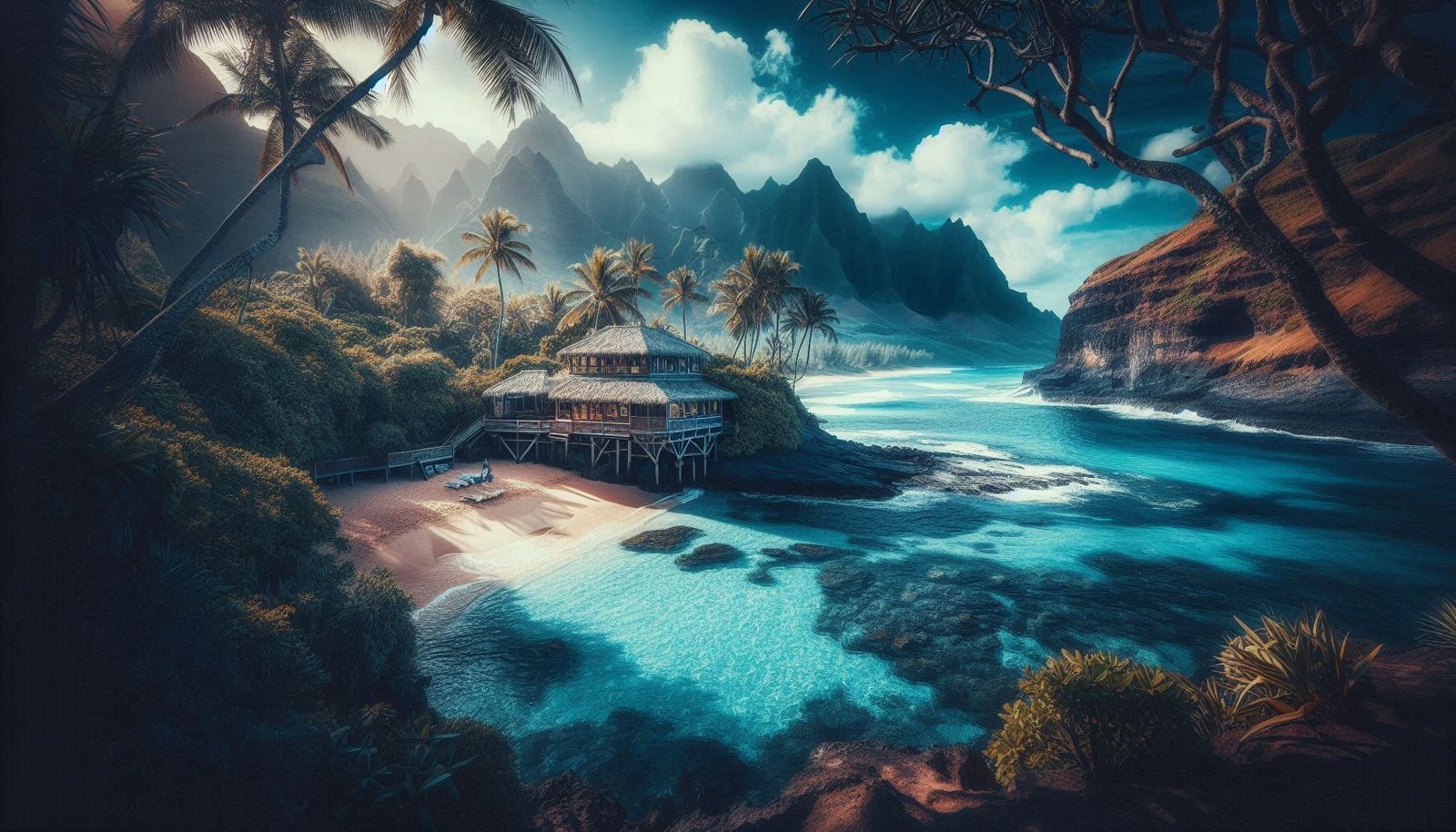 By the Blue Hawaiian Waters