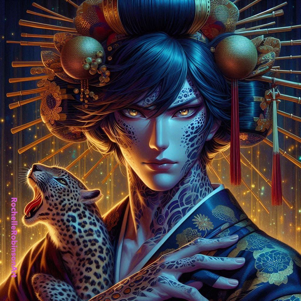 A Geisha and Leopard