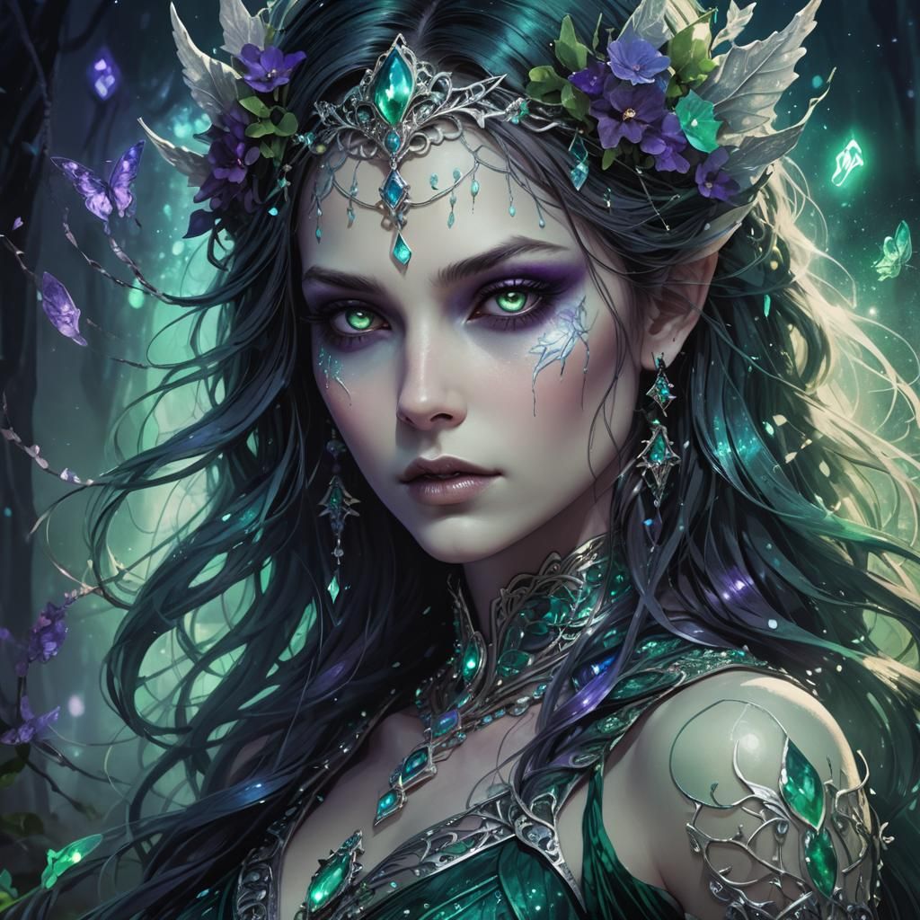 Mystical Silvamp in Twilight Realm: Fantasy Concept Art