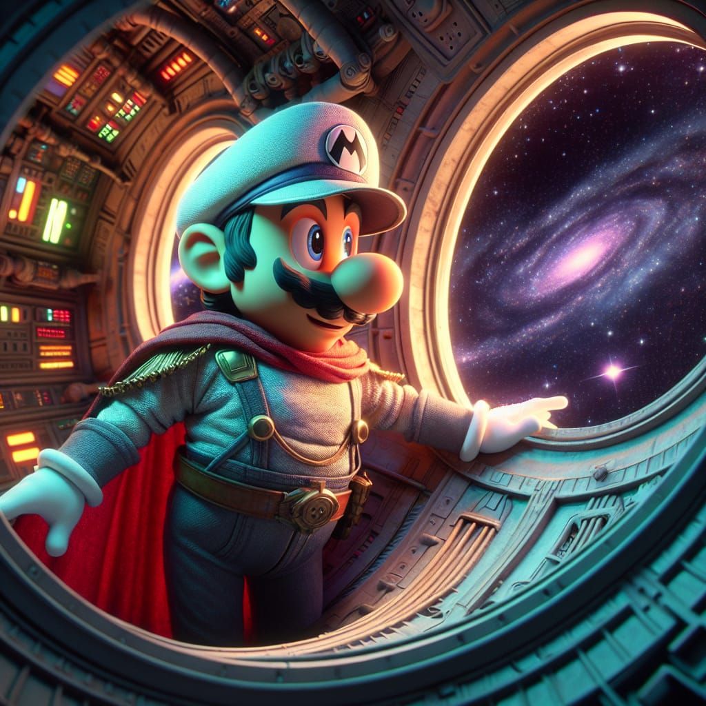Super Mario in space