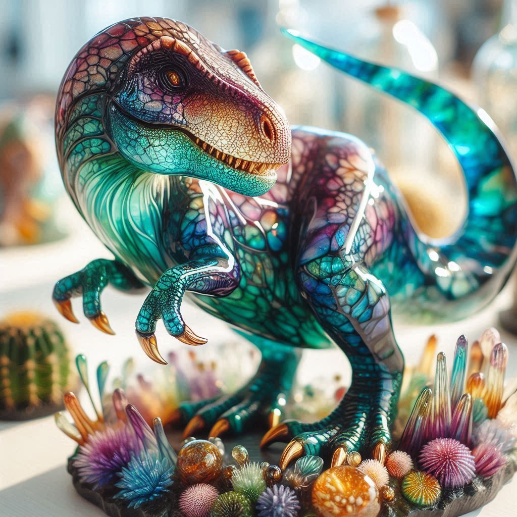 glass dinosaur