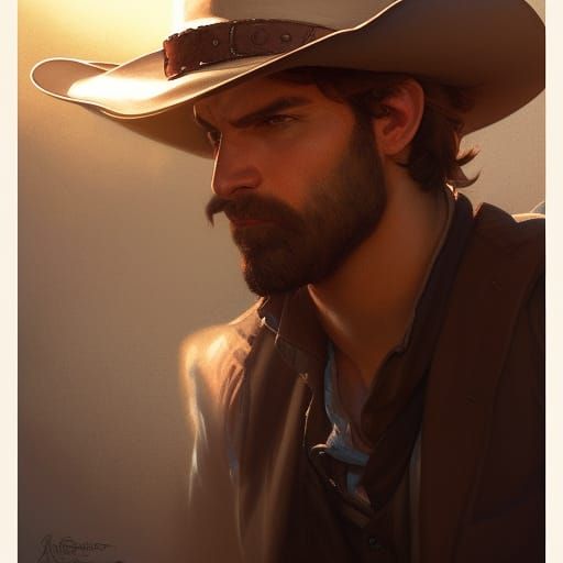 Cowboy with a cowboy hat