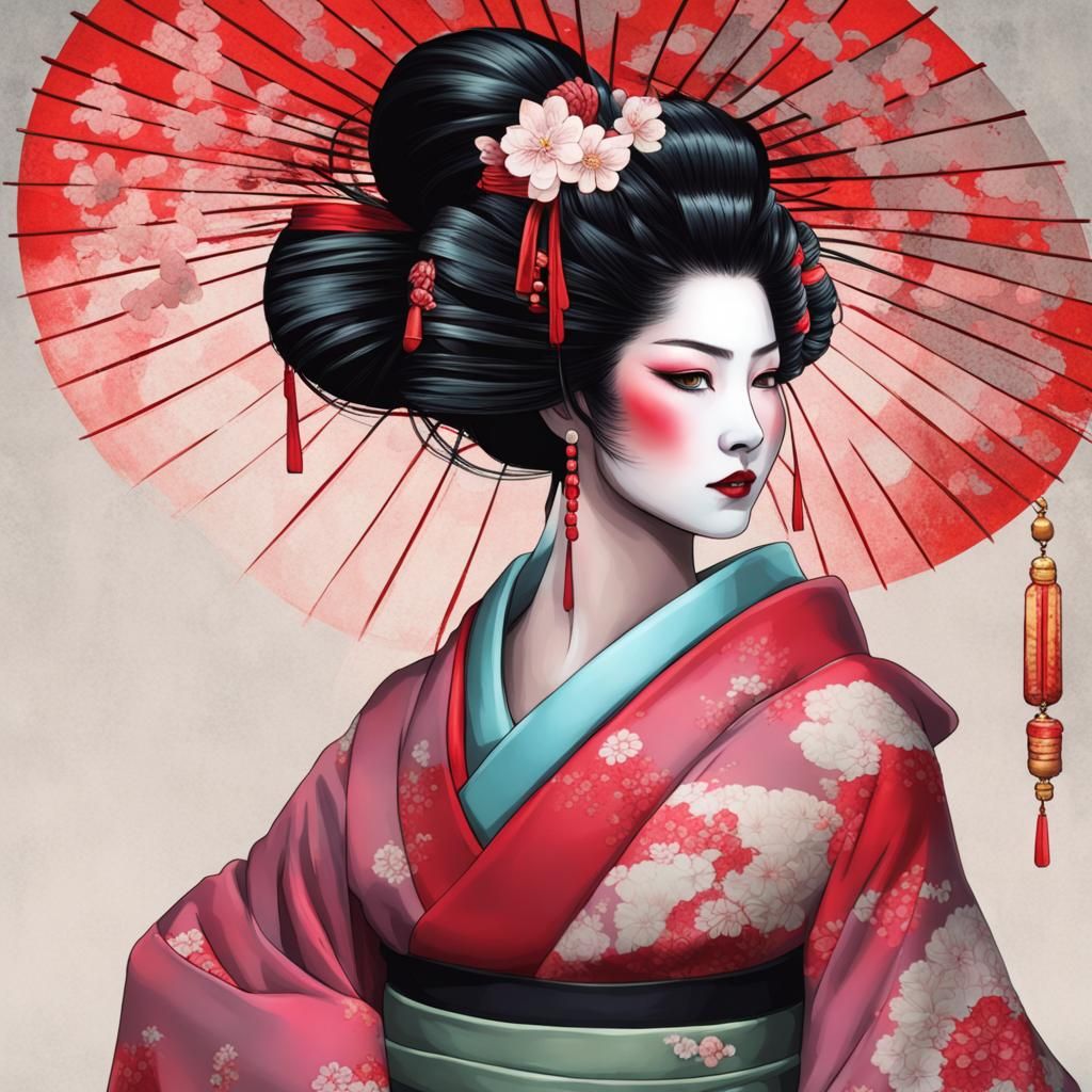 Geisha Queen - AI Generated Artwork - NightCafe Creator