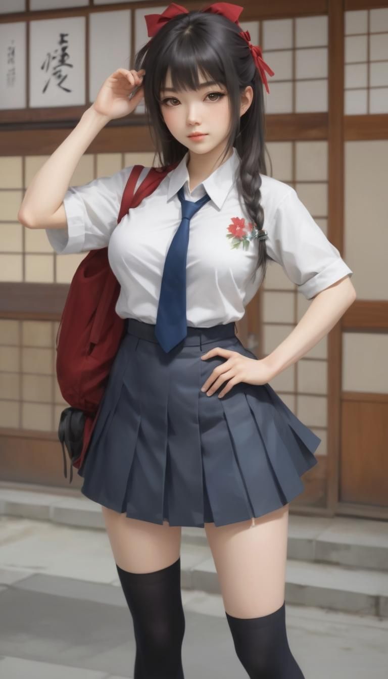 Asian schoolgirls (variations) 2