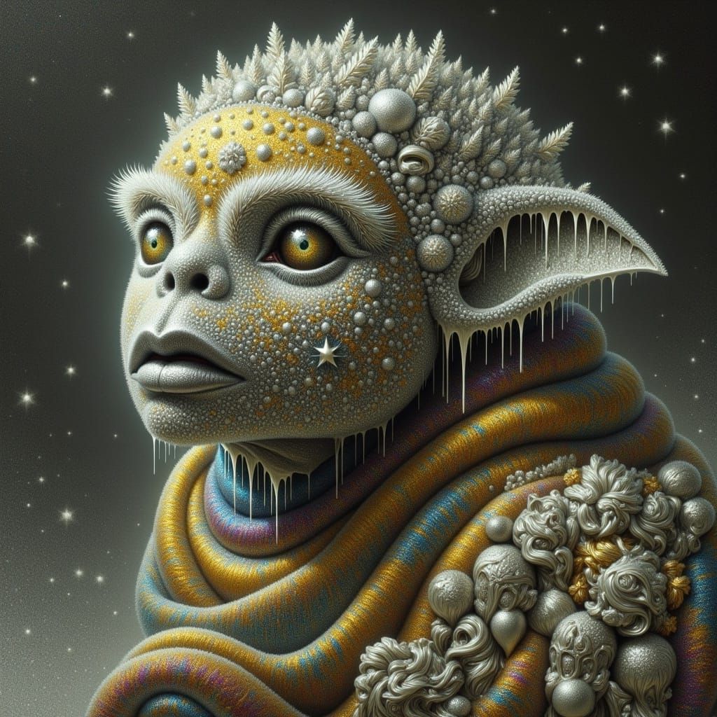 Frozen Time Bizarre Creature Anthropomorphism in Ice