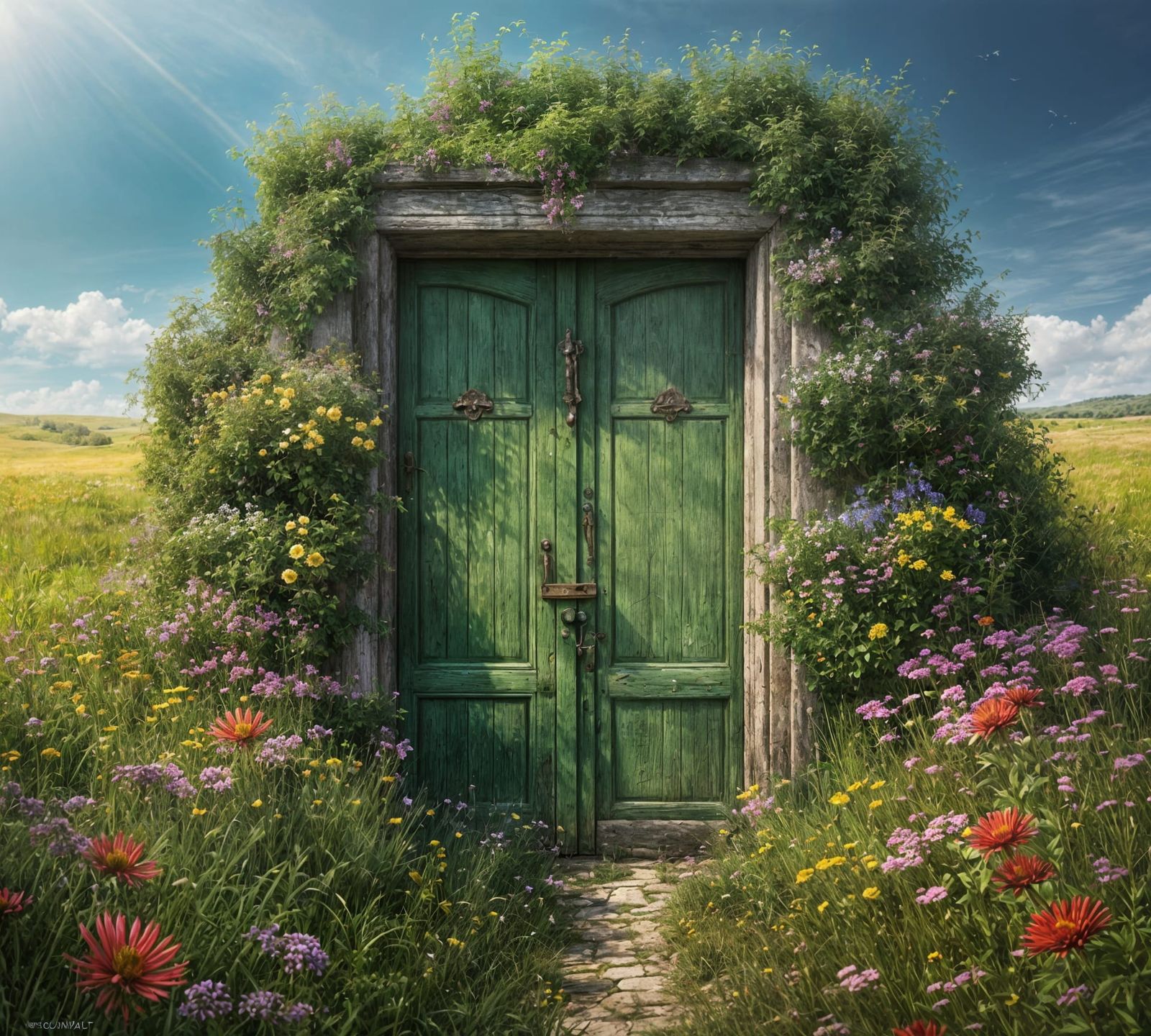 The green door to nowhere  by @Marilu Valdez