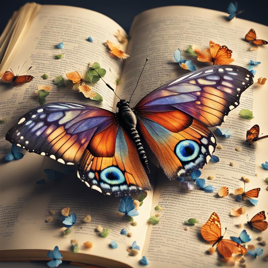 Let your imagination flutter from page to page like a butterfly  by @undefined