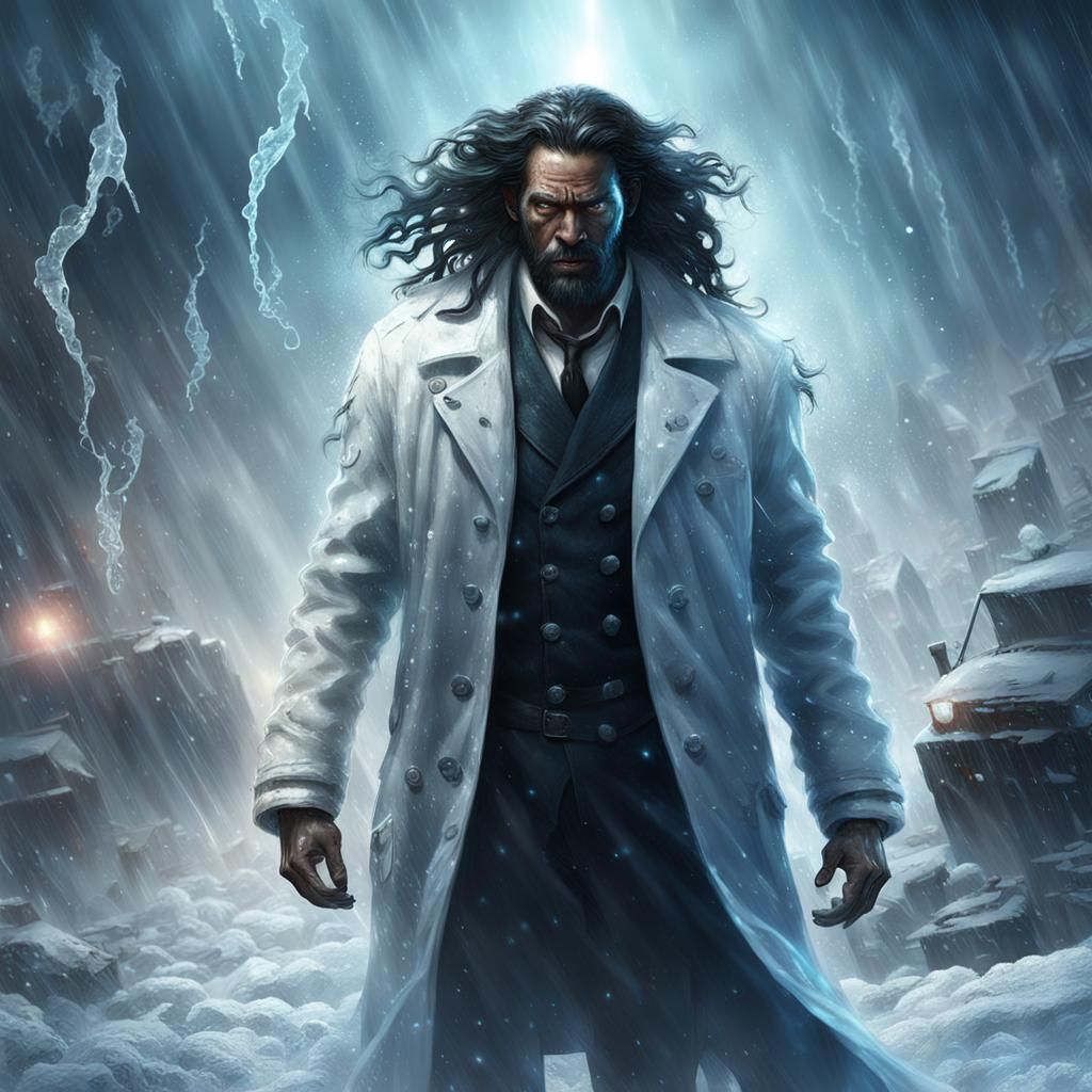 iceman shows his power in ice rain tornado environment in wh...