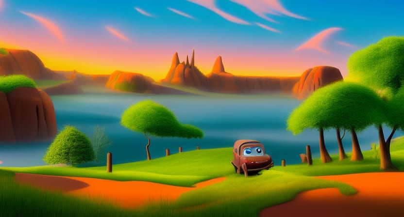 pixar style landscape