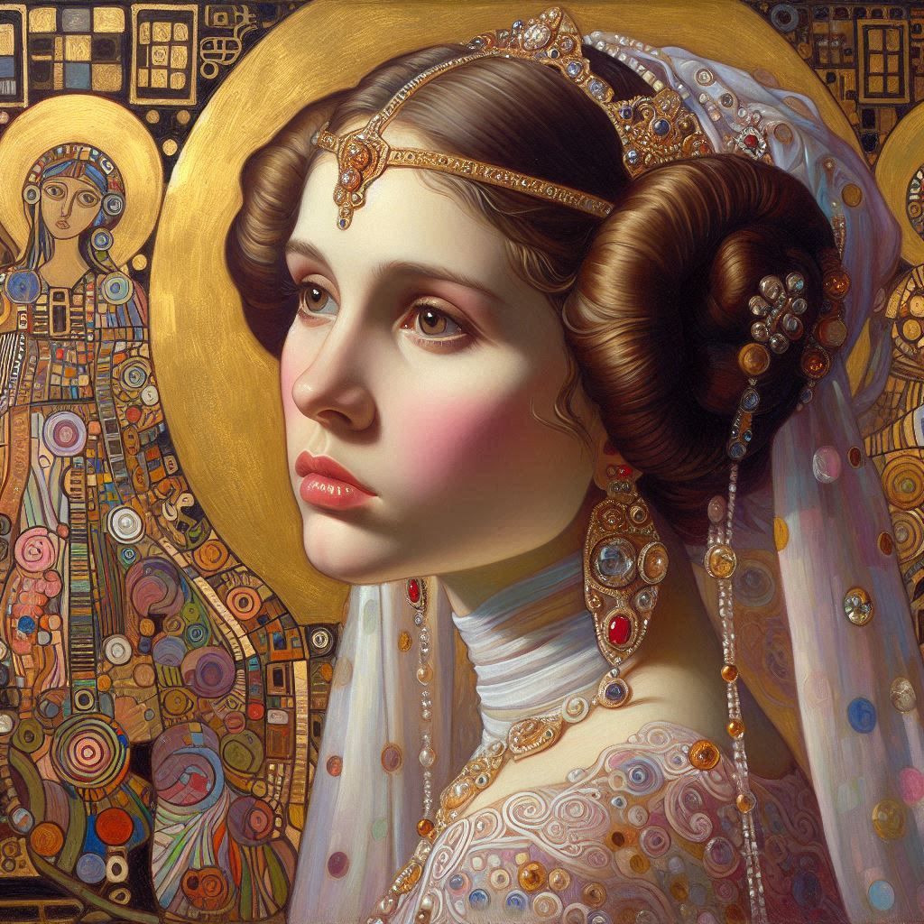 Art nouveau princess Leia
