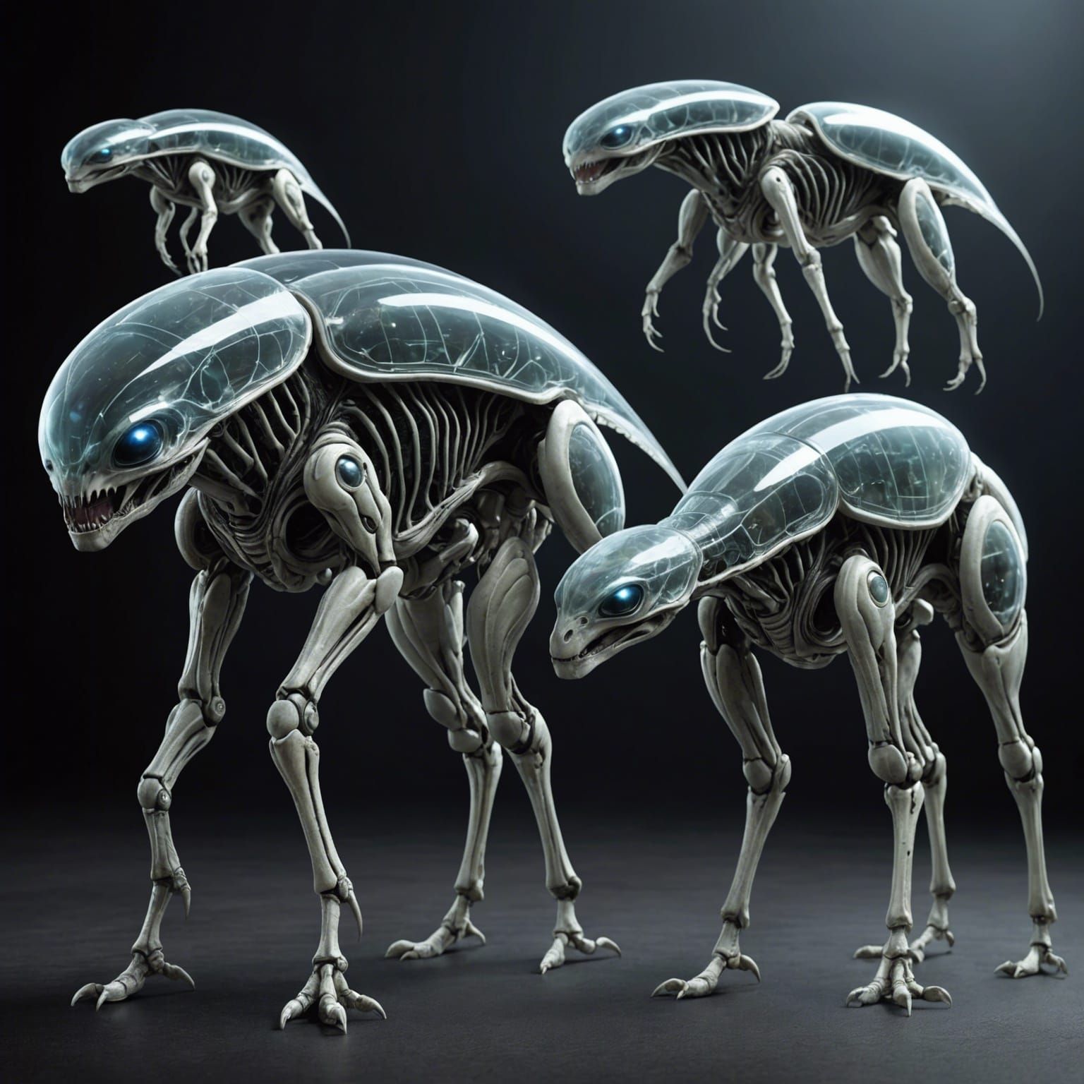 Silicon-based alien lifeforms, quadrupeds (four legs) and two large ...