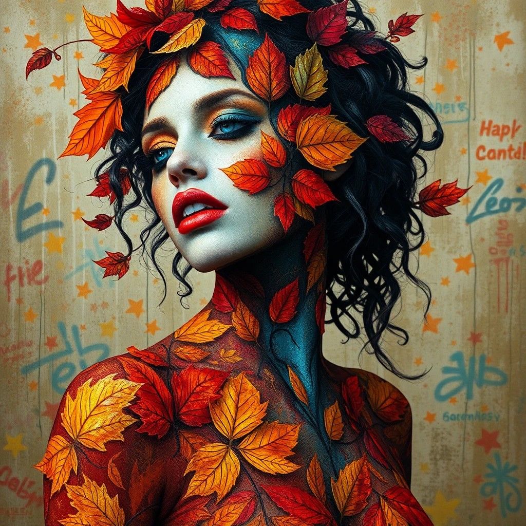 woman covered in body paint