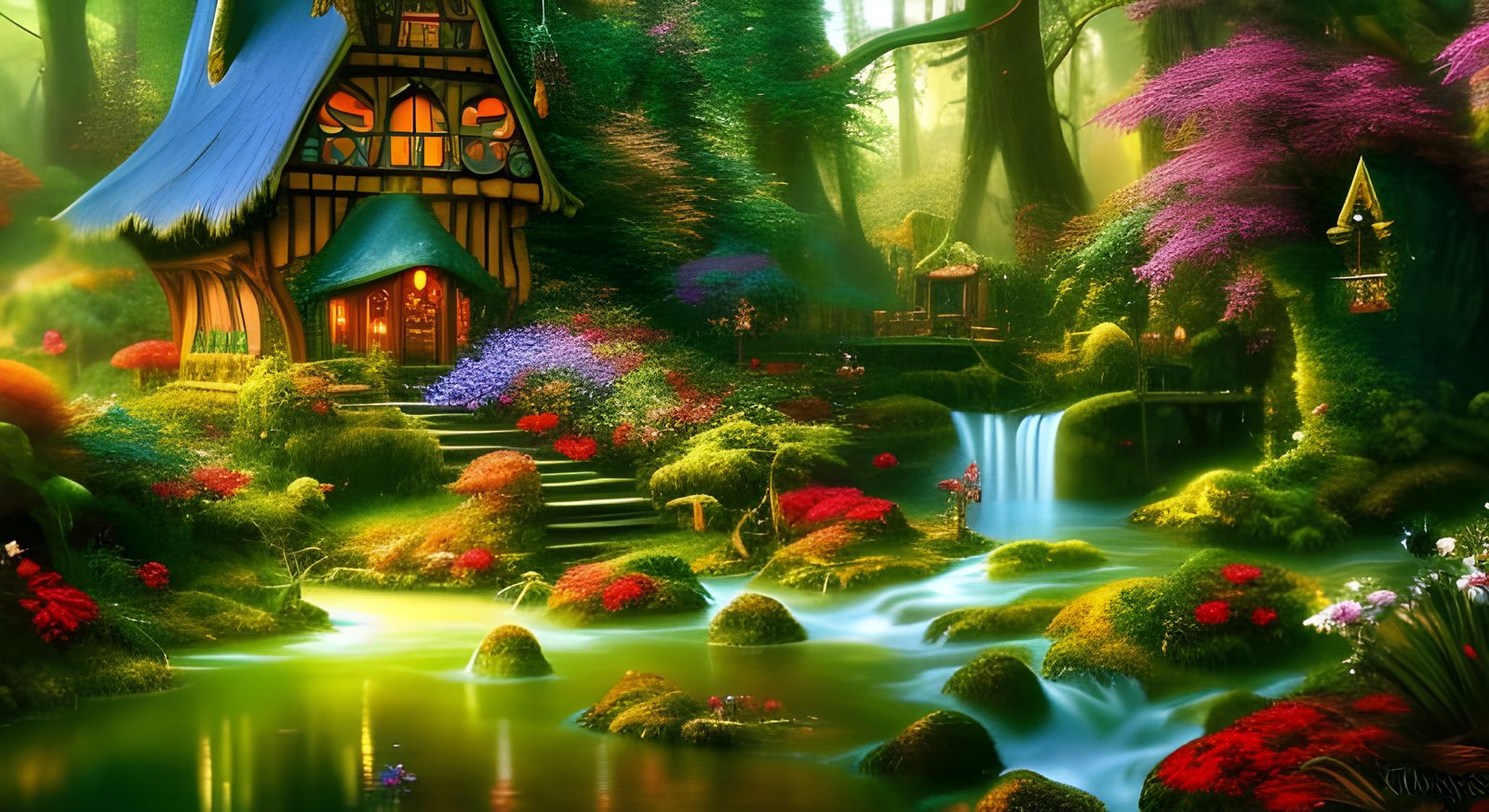 magical fairy village - AI Generated Artwork - NightCafe Creator