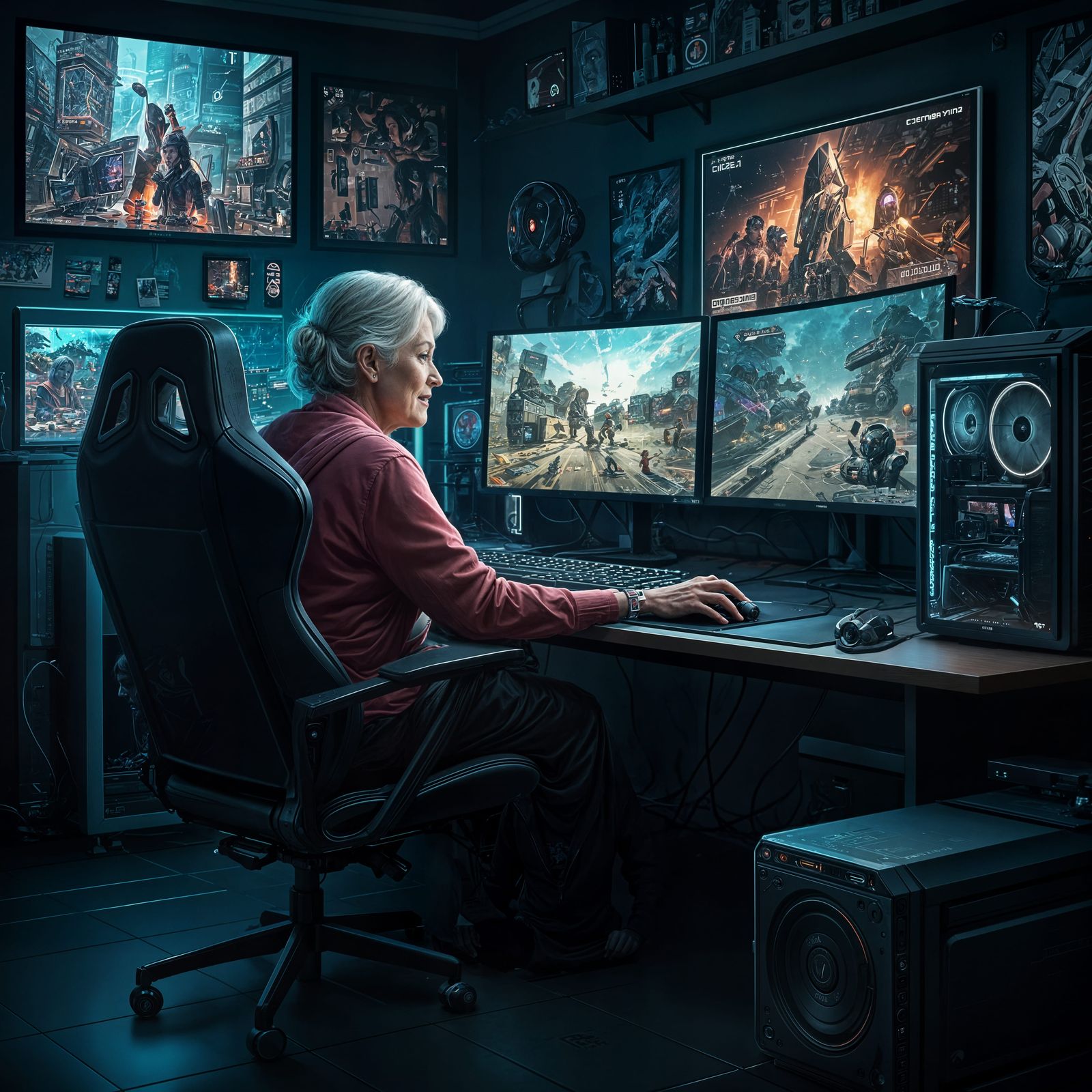 Granny Gamer  by @Macfoggy
