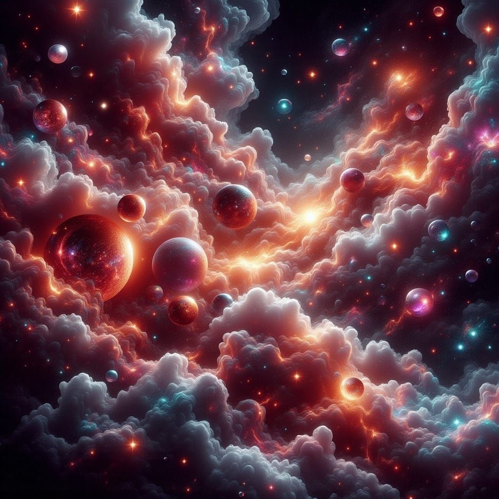 Starry Cosmos Amulets in Futuristic Dreamlike Style