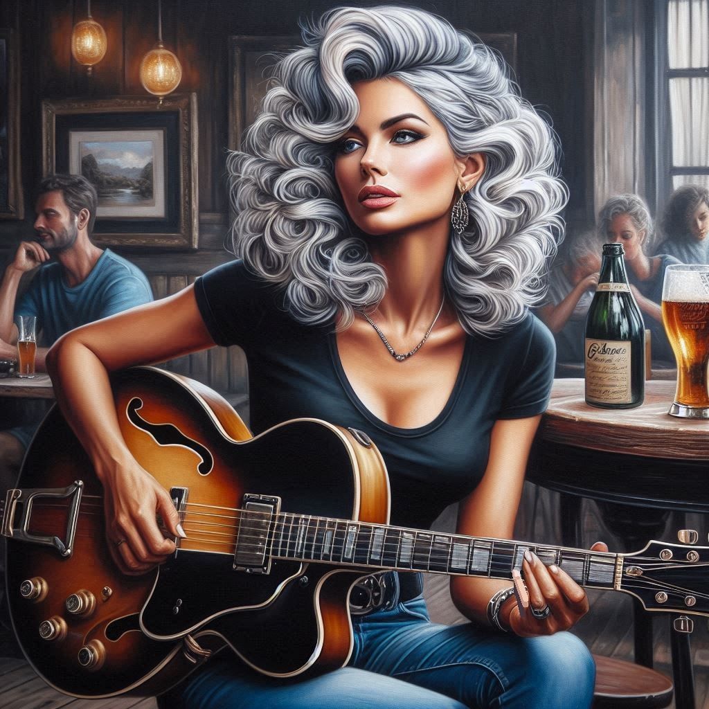 An archtop, a beer, and the blues.